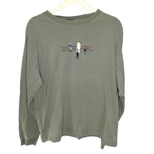 Back Number Y2K embroidered Skate culture Skateboarder long sleeve mens shirt XL